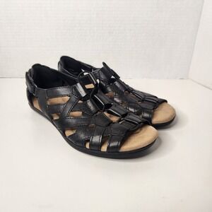 Earth Origins Black Sandals Womens Size 6.5